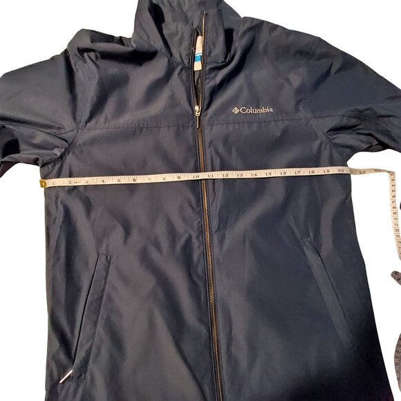 Columbia Mens Navy Full-Zip Lightweight Jacket Size S Water-Resistant - Picture 3 of 15